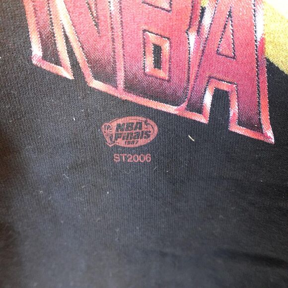 Vintage Chicago Bulls Shirt Mens Large Black NBA Champions Dynasty 90s Starter - Picture 3 of 9